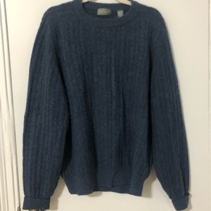 Lord & Taylor Lambswool Men’s Sweater, Blue, Size M